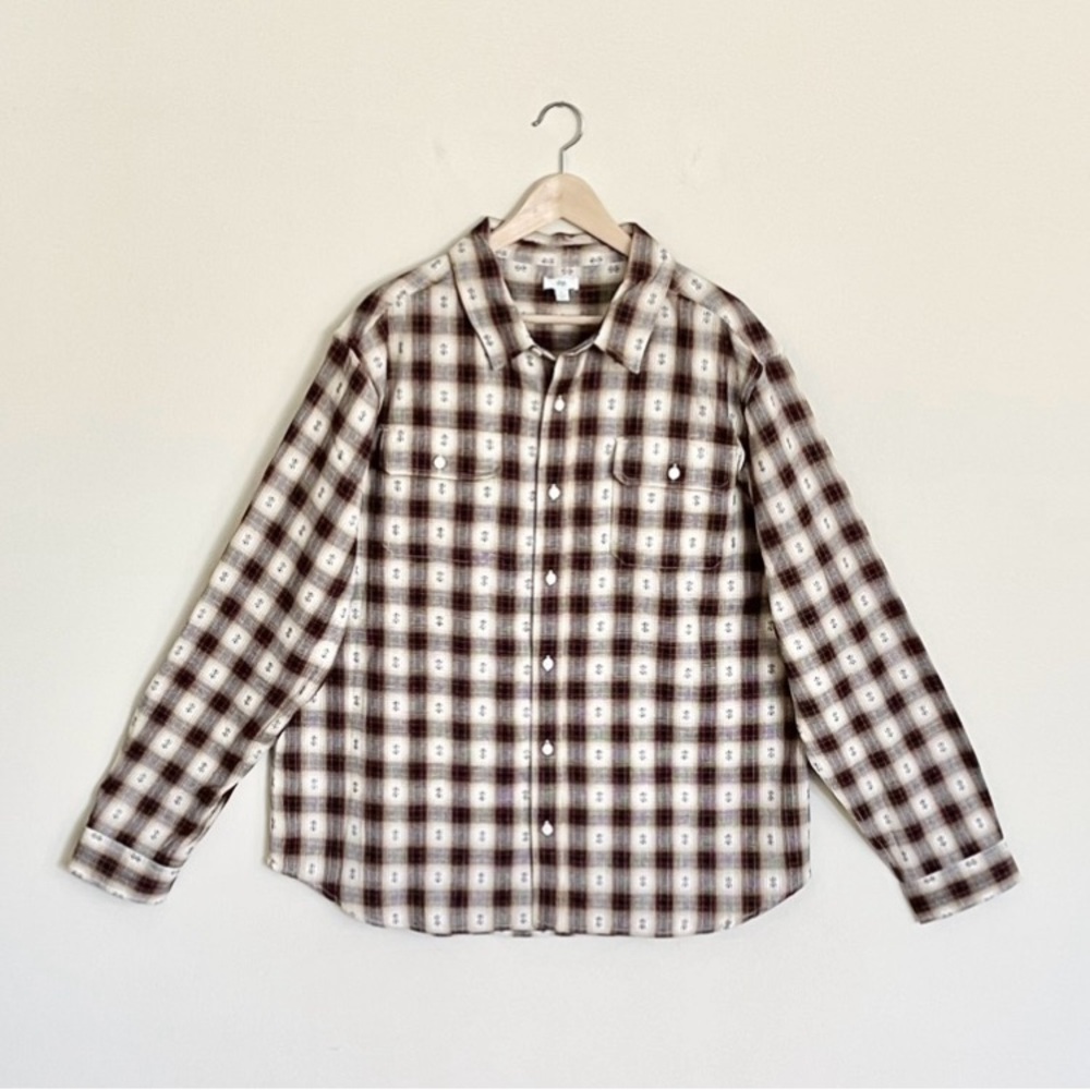NEW Dip Western Pattern Plaid Lightweight Flannel Button Down Shirt Men’s XL